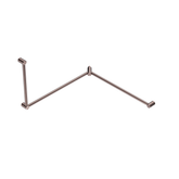 Mecca Care 32mm Dda Nero Toilet Nero Grab Rail Set 90 Degree 600X1065X1025mm - Brushed Bronze